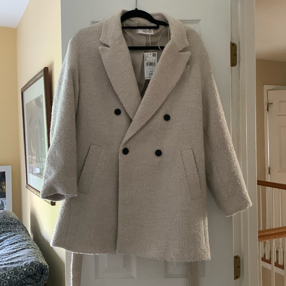 Mango cream coat NWT